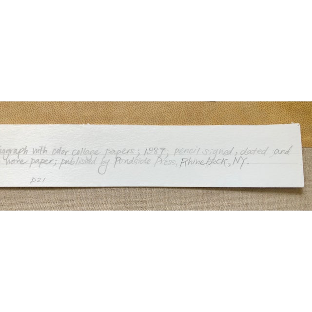 Matt Phillips, Ariadne, Poem, Mixed Media Abstract Modernist Colorful Collage Lithograph Print, 1987 For Sale - Image 10 of 14