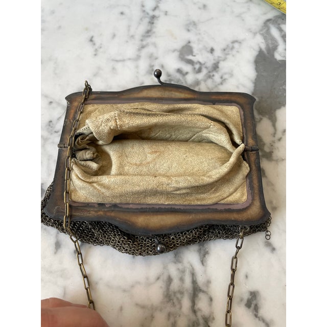 Art Deco Rare Art Nouveau 19th Century Silver Plate Handbag For Sale - Image 3 of 8