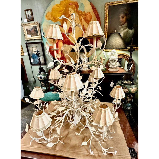 Mid 20th Century Wrought Iron Tree Branch Chandelier C. 1960-1970 For Sale - Image 5 of 5