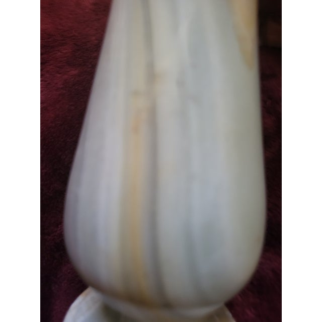 Late 20th Century Mid 20th Century Neoclassical Neutral Marble Vase For Sale - Image 5 of 9