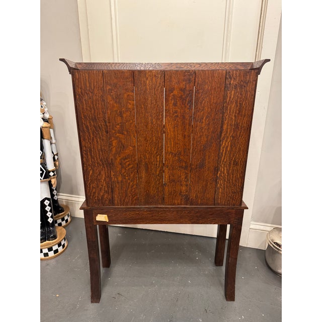 Wood 19th Century Antique Children’s Oak Welsh Cupboard For Sale - Image 7 of 7