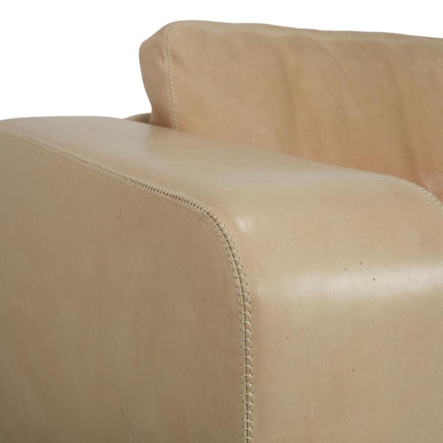 Leather Valentino Armchair in Cream Beige from Machalke For Sale - Image 5 of 18