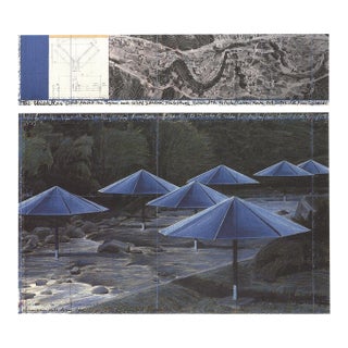 Javacheff Christo the Blue Umbrellas, 1995 For Sale