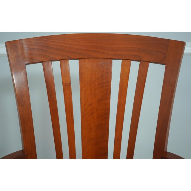 Set of 8 Stickley Cherry Dining Room Chairs For Sale In Philadelphia - Image 6 of 18