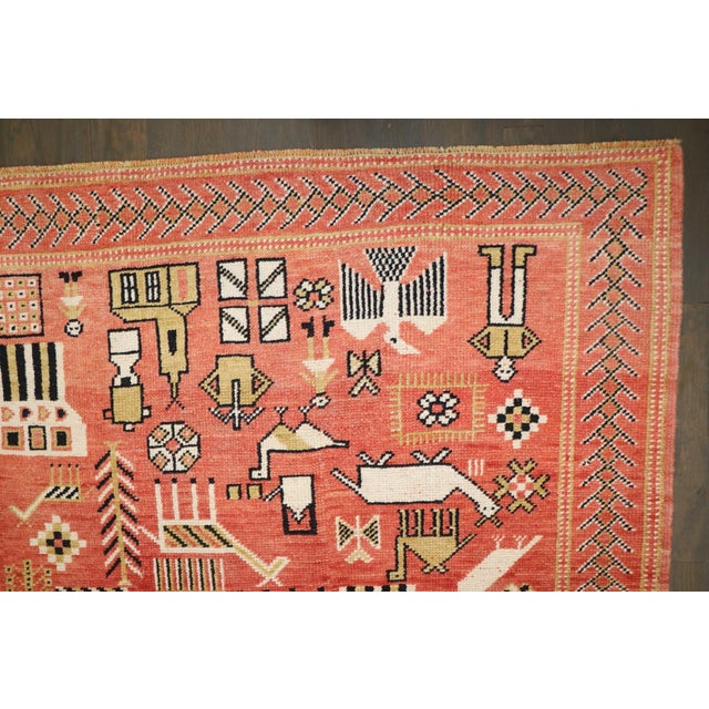 Pictorial Moroccan Rug no. j5195 For Sale - Image 11 of 11