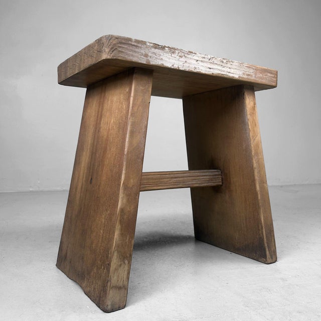 Minimalist Japanese Step Stool, 1950 For Sale - Image 12 of 12