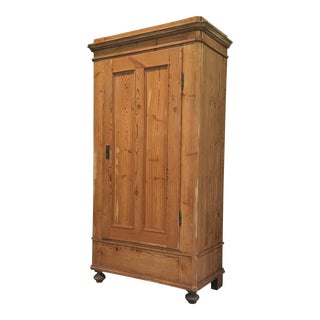 1970s Mid-Century Rustic Swedish Pine Armoire For Sale