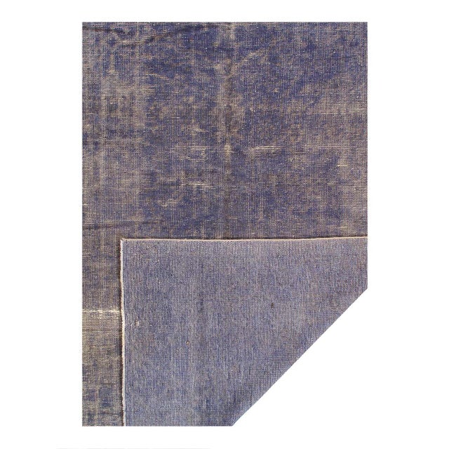 Modern Pasargad DC Contemporary Light Blue Hand Knotted Vintage Rug For Sale - Image 3 of 3