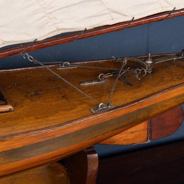Vintage English Carved Hull Pond Yacht, 1930 For Sale - Image 13 of 18