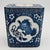 Ceramic Vintage Chinoiserie Blue and White Porcelain Foo Dog Flower Frog For Sale - Image 7 of 11