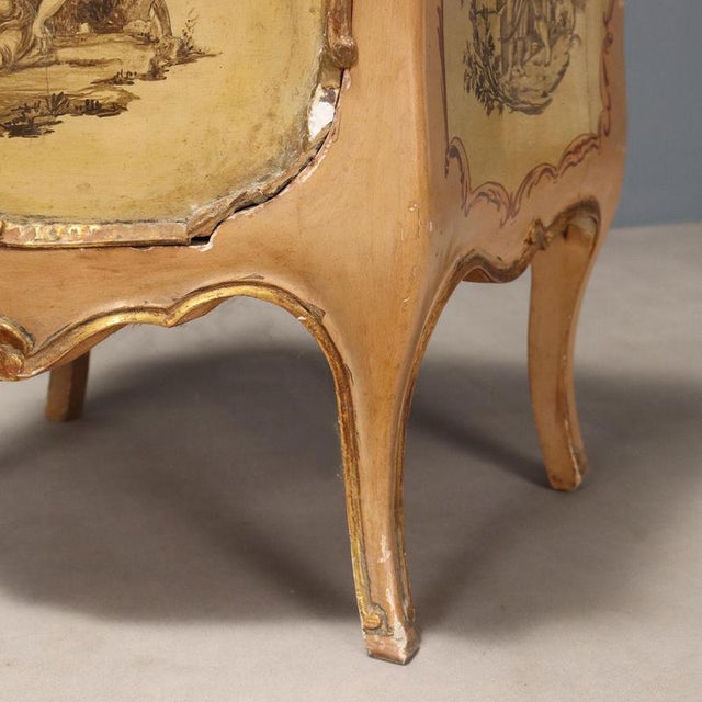 20th Century Baroque Venetian Bedside Tables, Set of 2 For Sale - Image 9 of 13