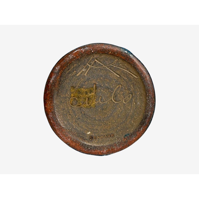 Brown Nils Kähler, Small Table Lamp, Brown Stoneware, Denmark, 1950s For Sale - Image 8 of 9