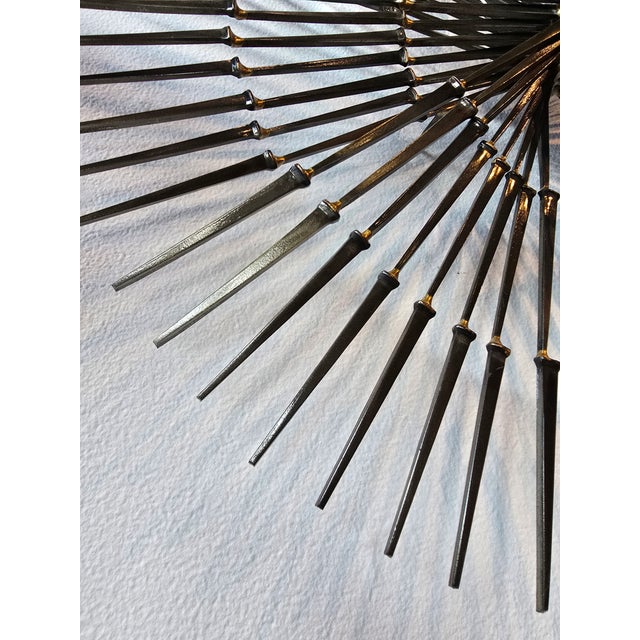 Vintage Ron Schmidt Brutalist Starburst Steel Nail Sculpture For Sale - Image 10 of 12