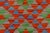 Southwestern Turkish Kilim Gray Beige Hand-Woven Wool Rug For Sale - Image 4 of 9