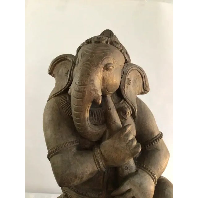 1960s Hand Carved Thailand Elephant Playing a Horn For Sale In New York - Image 6 of 11