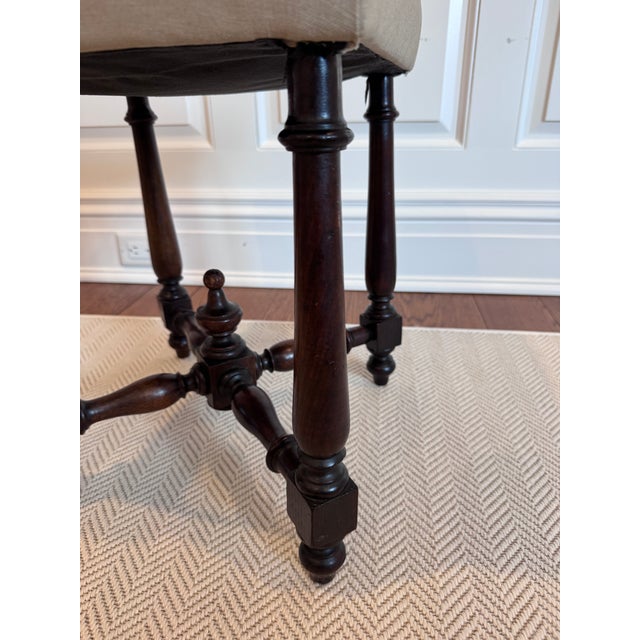 19th Century Pair of Antique 19th Century English Upholstered Foot Stools For Sale - Image 5 of 15