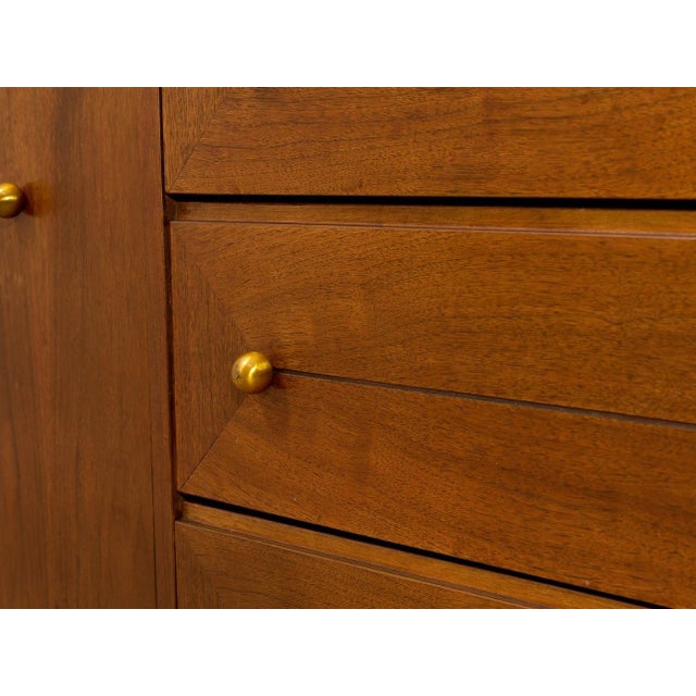 Mid Century Dresser With Gold Pulls For Sale In Los Angeles - Image 6 of 12