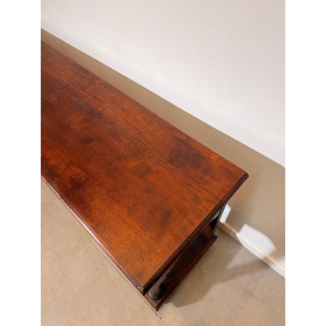 Antique Oak Console Table with Drawers For Sale - Image 5 of 9