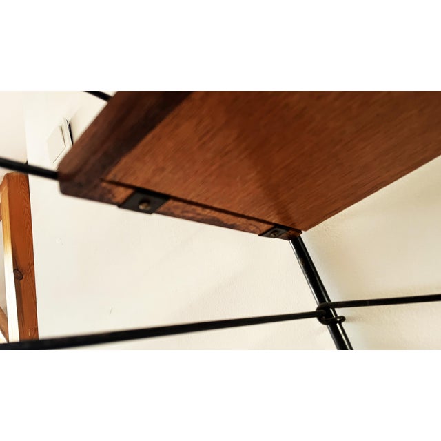 Black Mid-Century Scandinavian Modern Icon Freestanding Ladder Shelf, 1960s For Sale - Image 8 of 16