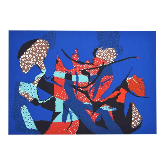 Wladimiro Tulli, Abstract Composition, Original Screenprint, 1970s For Sale
