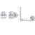 Early 21st Century 14K White Gold 1.00 Cttw Lab Grown Oval Solitaire Diamond Stud Earrings (F-G Color, VS2-SI1 Clarity) For Sale - Image 5 of 5