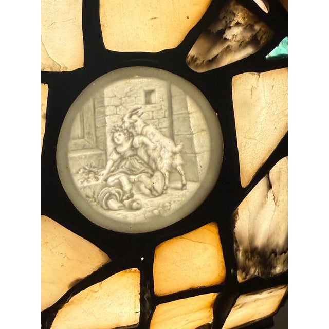 Viennese Alabaster and Lithophane Mosaic Pendant, 1900 For Sale - Image 12 of 17