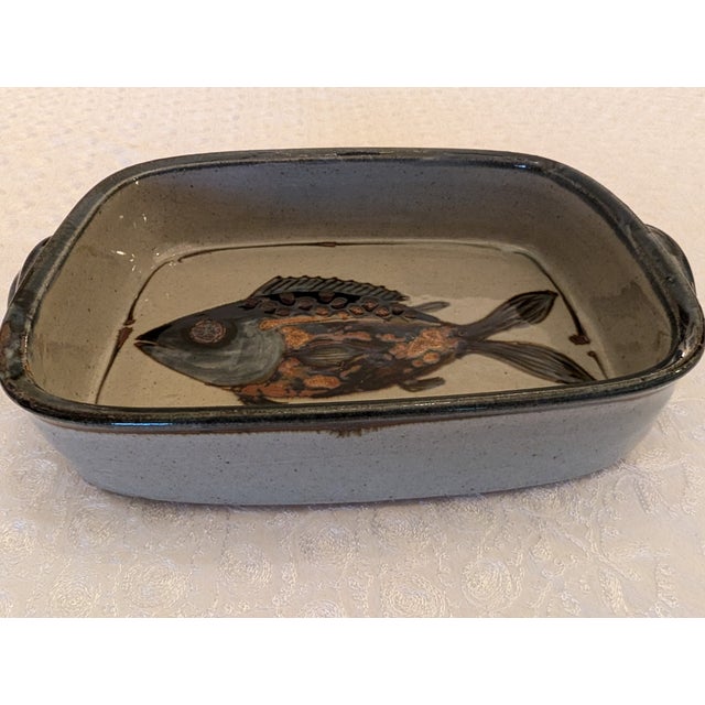 Nautical Pottery Serving Dish, Fish Motif South Africa For Sale - Image 3 of 11