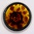 Vintage Hand-Blown Amber Tortoiseshell Art Glass Vase / Votive Holder For Sale - Image 9 of 10