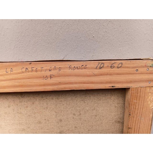 Old French Original Oil Painting 1960 For Sale - Image 11 of 12