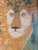 Wood Mid-Century Modern Painting of a Lion on Masonite, Signed Caywood For Sale - Image 7 of 12