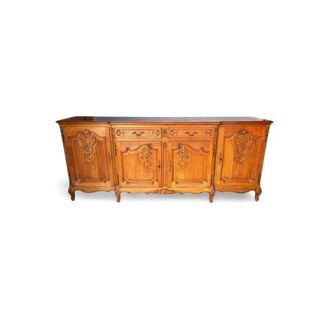 Antique French Oak sideboard with expansive storage. One of the largest pieces we have ever carried. In excellent...
