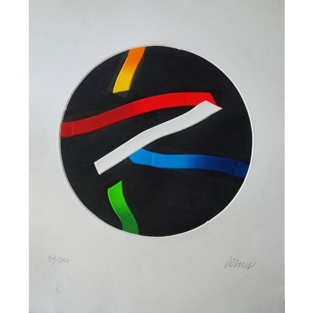 Bertrand Dorny, Annular Composition, Original Signed Aquatint For Sale - Image 5 of 5