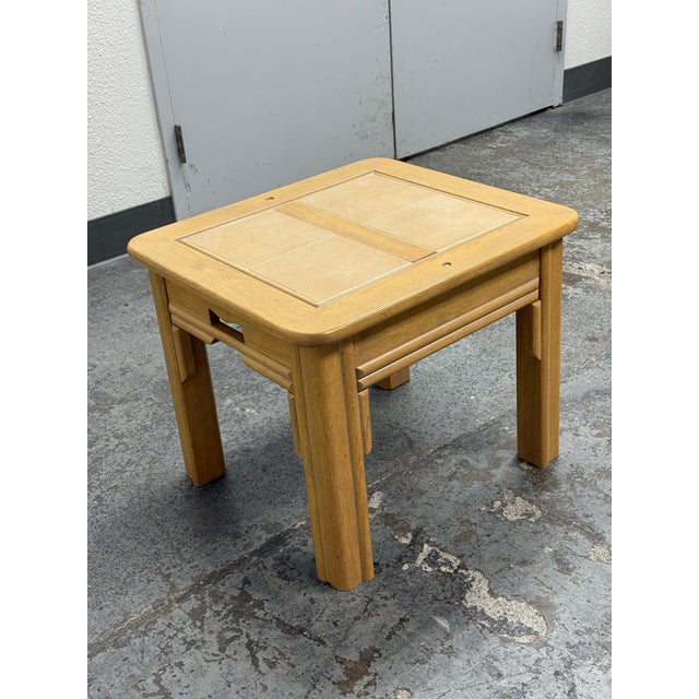 Southwestern Tile Inlay Wood End Table For Sale - Image 4 of 12
