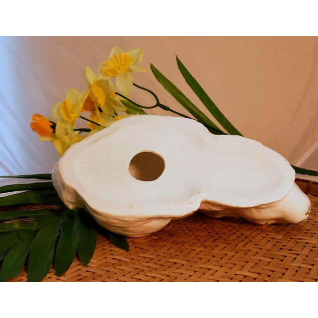 Mid-Century Modern Porcelain White Bunny Rabbit Gold Accent For Sale - Image 3 of 6