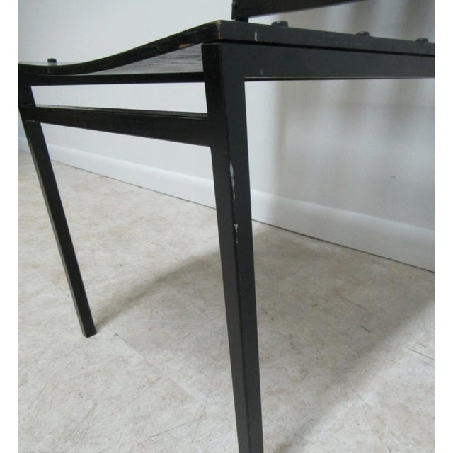 Black 1990s Michael Graves Design Kron Prototype Stacking Concept Chair Square Pilon For Sale - Image 8 of 14