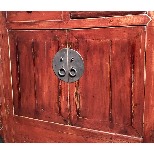 This Chinese antique altar cabinet is also known as the "Butterfly Cabinet" in China. The style of the cabinet has a great...