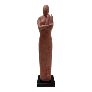1960s Larry Mohr Terracotta Woman Figurative Sculpture Signed From Artist Estate For Sale