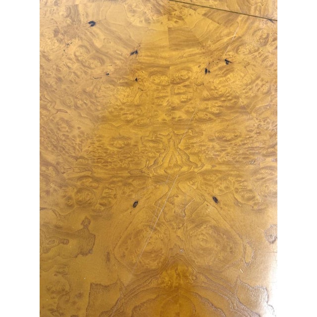 Vintage Burl Wood Round Dining Table by Grange, 1980s For Sale - Image 12 of 13