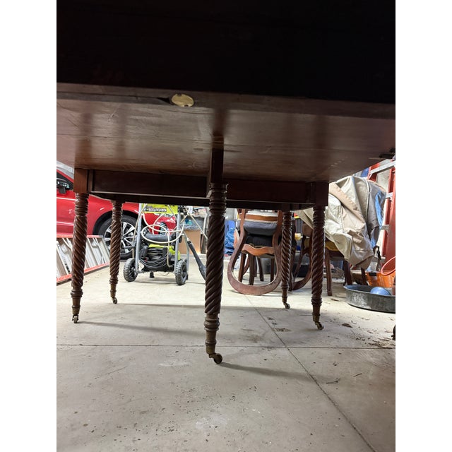 Early 20th Century Early 20th Century Drop Leaf Gate Leg Table For Sale - Image 5 of 8