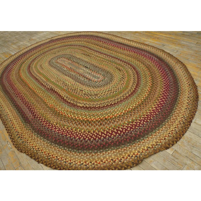 Mid 20th Century American Braided Rug ( 7'6" x 10'8" - 228 x 320 cm ) General Rug Type: North & South American Specific...