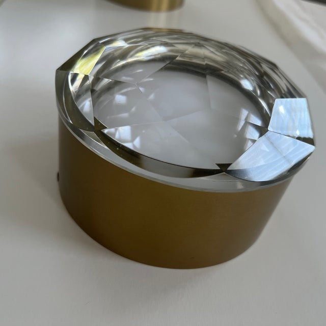 Modern Arteriors Home Estelle Sconce, Clear Crystal & Antique Brass For Sale - Image 3 of 12