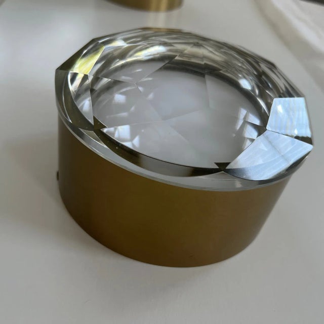 Modern Only 1 Left!! Arteriors Home Estelle Sconce, Clear Crystal & Antique Brass For Sale - Image 3 of 12