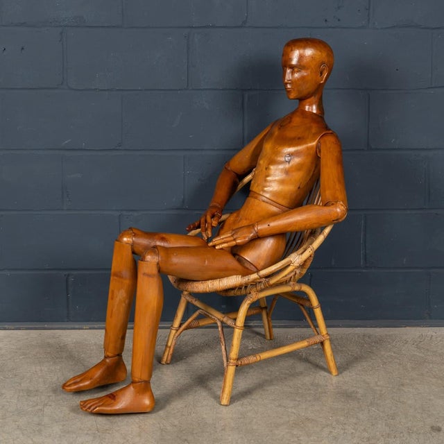 Antique Continental Life Size Wooden Artists Lay Figure, 1910 For Sale - Image 4 of 18