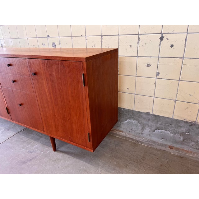 Brown Vintage Sideboard in Teak Veneer, 1960s For Sale - Image 8 of 11
