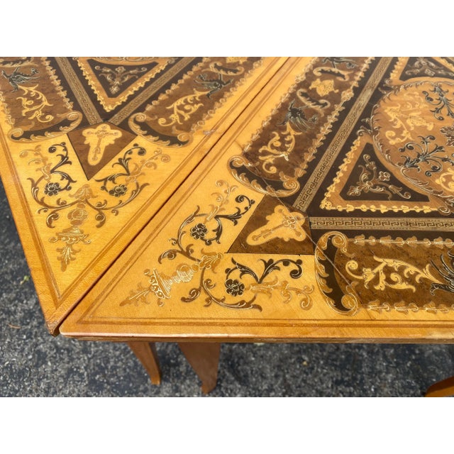 Early 20th Century Stacking Italian Marquetry Triangle Tables 3