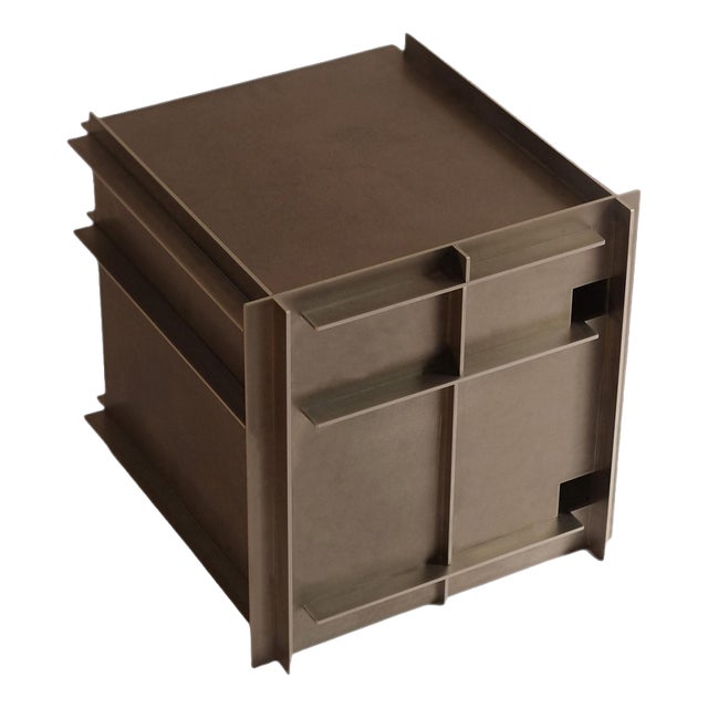 Cohesion Unit Aluminium Side Table by Bureau of Entropy For Sale