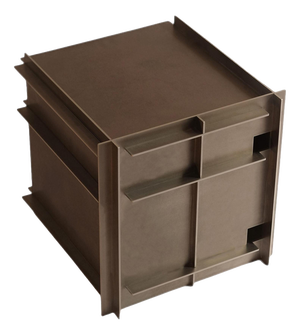 Cohesion Unit Aluminium Side Table by Bureau of Entropy