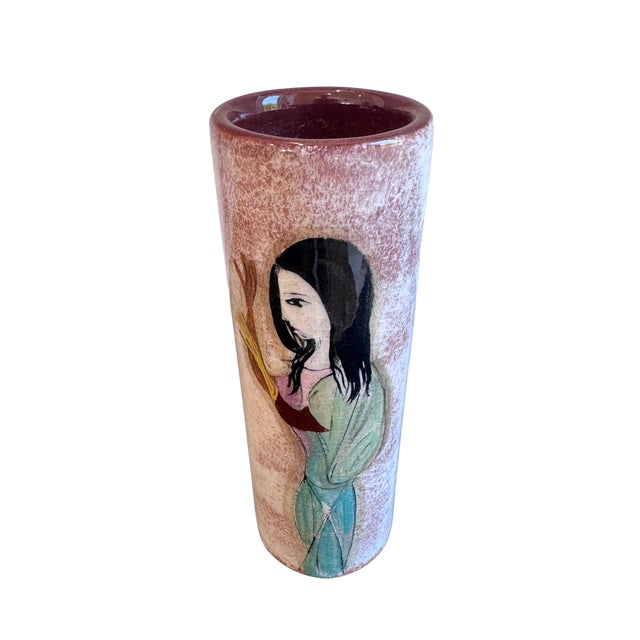 Polia Pillin Vintage Fillin Studio Pottery Figural Vase Mid Century Modern California Art Pottery For Sale - Image 4 of 9