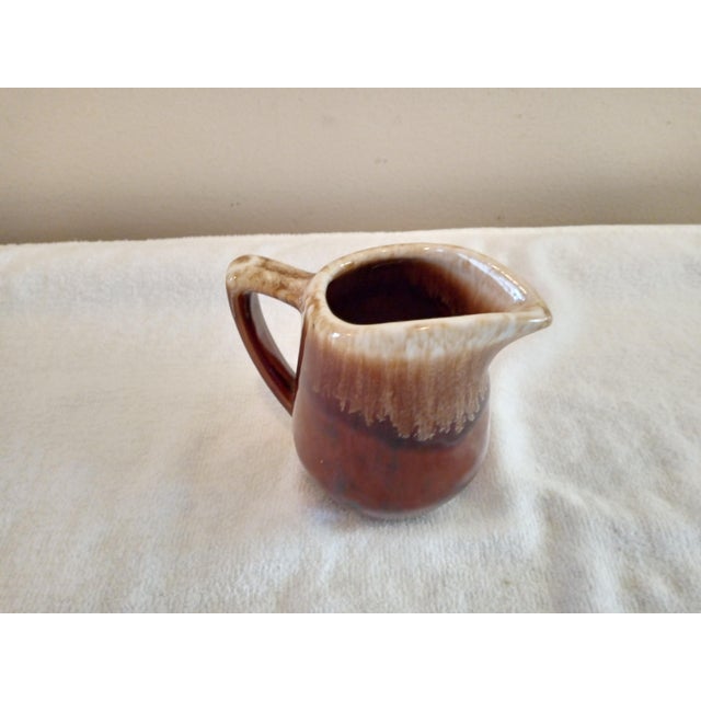 Vintage Stoneware Brown Drip Glaze Usa 5" Pitcher For Sale In Saint Louis - Image 6 of 6