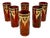 Italian Red Highball Glasses with 24k Gold Garlands from Interglass, 1980s, Set of 6 For Sale